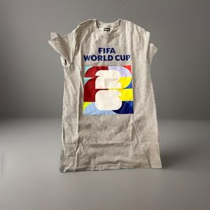 FIFA World Cup 2026  Graphic Print Crew Neck T-Shirt Gray Size S Regular